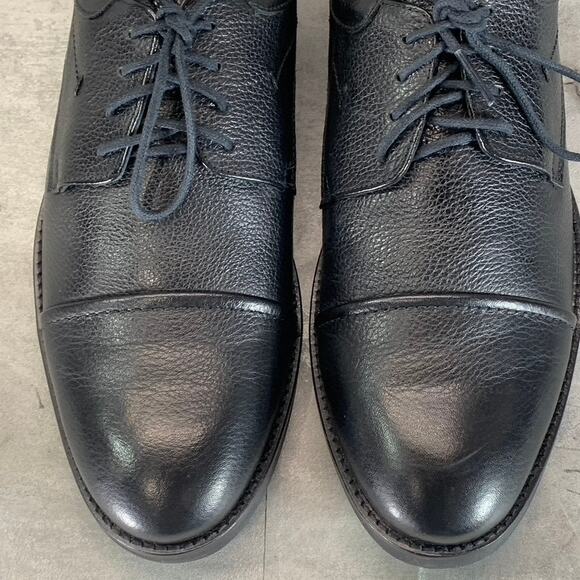 MJNY BY MARC JOSEPH Men\'s Black Leather Wellington Lace-Up Oxfords SZ 9 main image 6